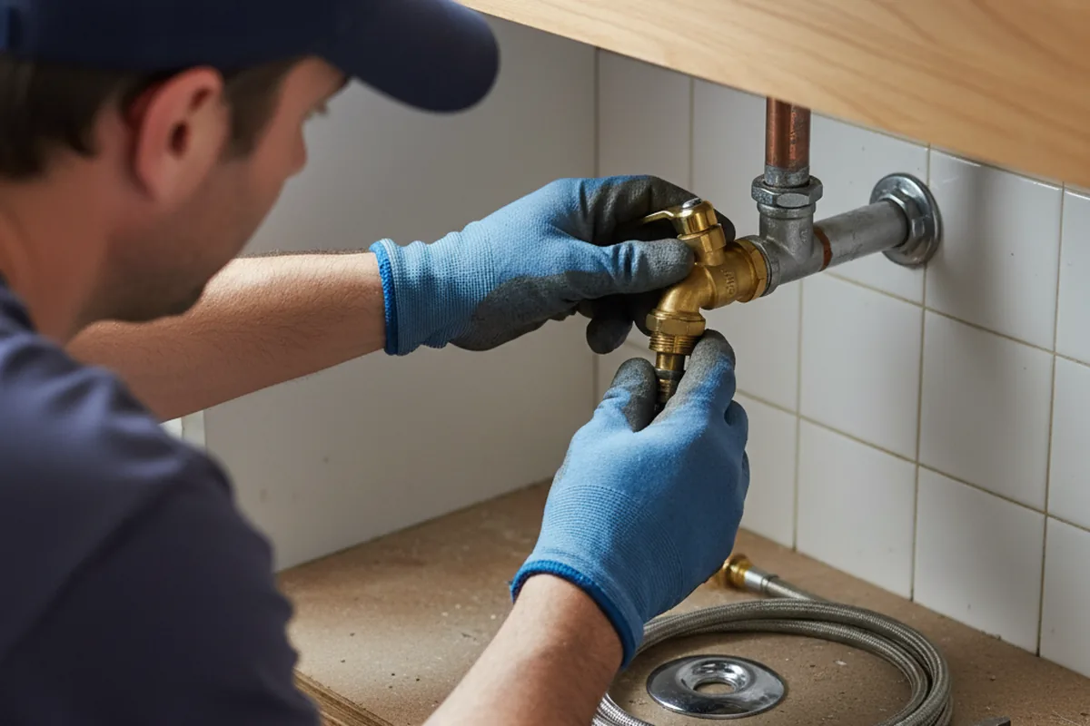 Shutoff valve and fitting work during Faucet and Fixture Repair in Pine Grove